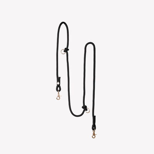 'Black' - Hands Free Braided Leash