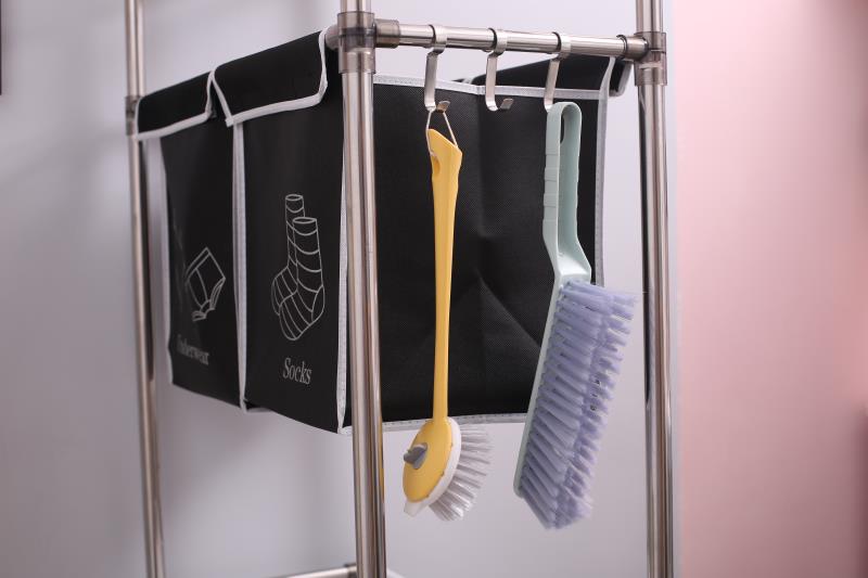 3 Tier Laundry Hamper Sorter with 4 Removable Bags - Fabric Bathroom Storage