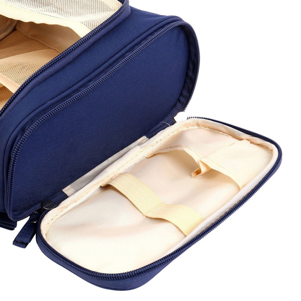 Travel Makeup Bags Portable Cosmetics Organizer Bag w/Hang Hook Handstrap Waterproof Toiletry Wash Bag for Women