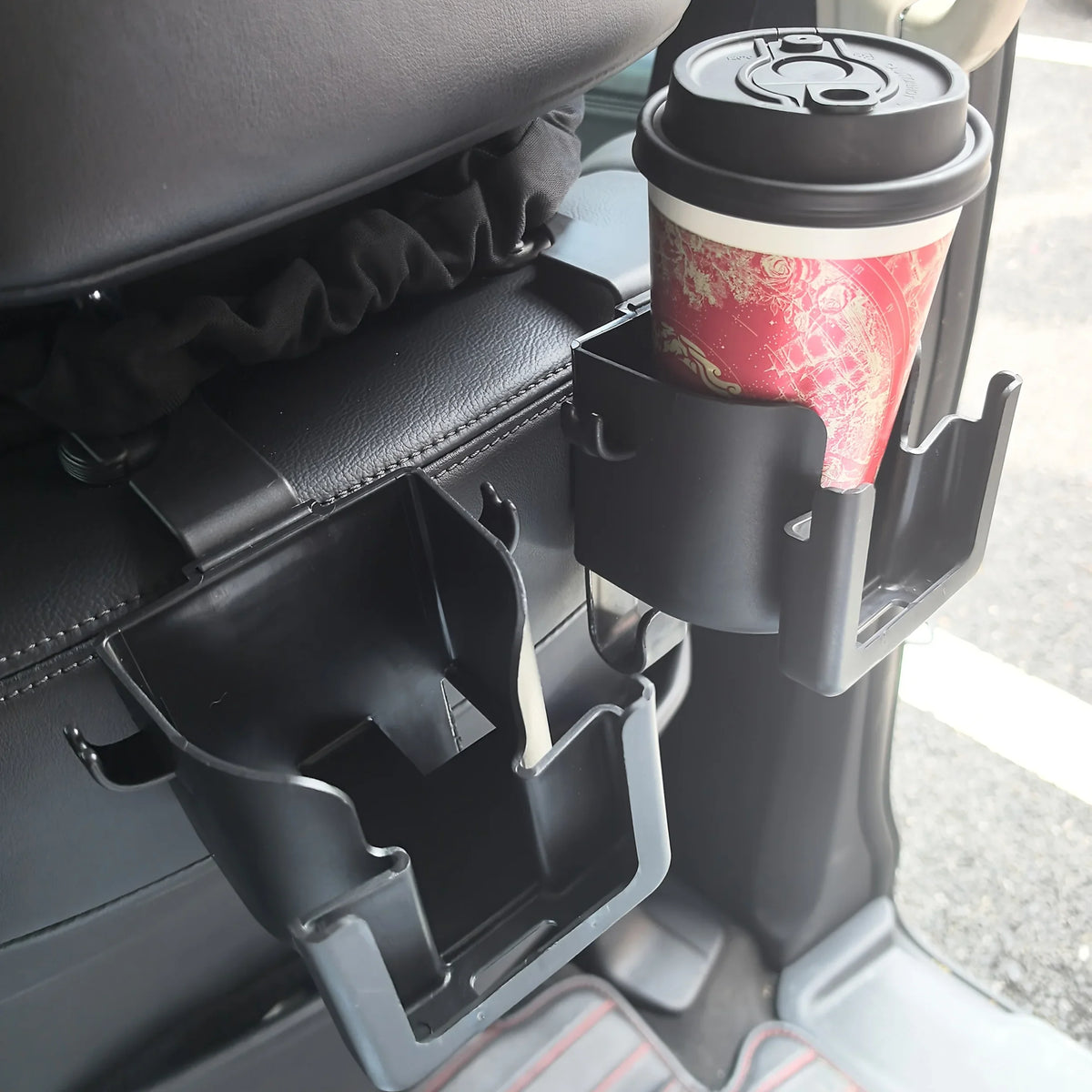 2pcs Car Seat Back Storage Rack with Cup Holder | Multi-Functional Organizer for Most Vehicles