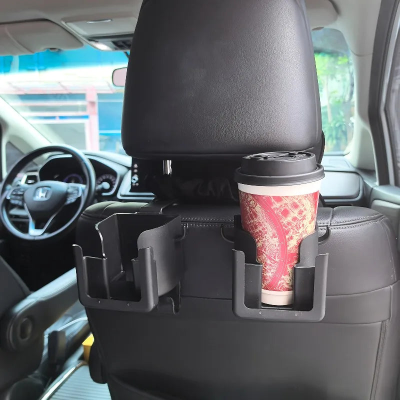 2pcs Car Seat Back Storage Rack with Cup Holder | Multi-Functional Organizer for Most Vehicles