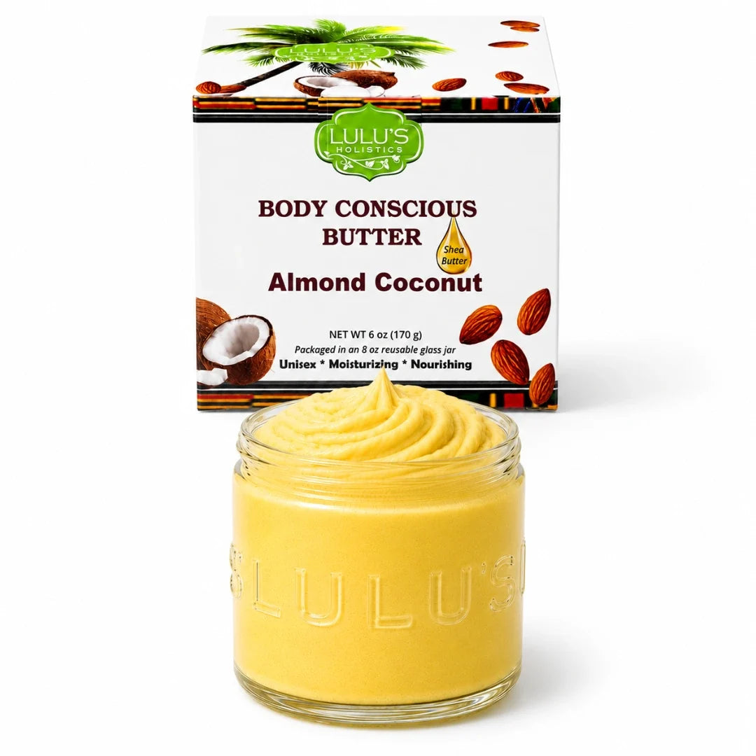 Lulu's Holistics Lavender Glowing Whipped Body Butter with Raw African Yellow Shea Base