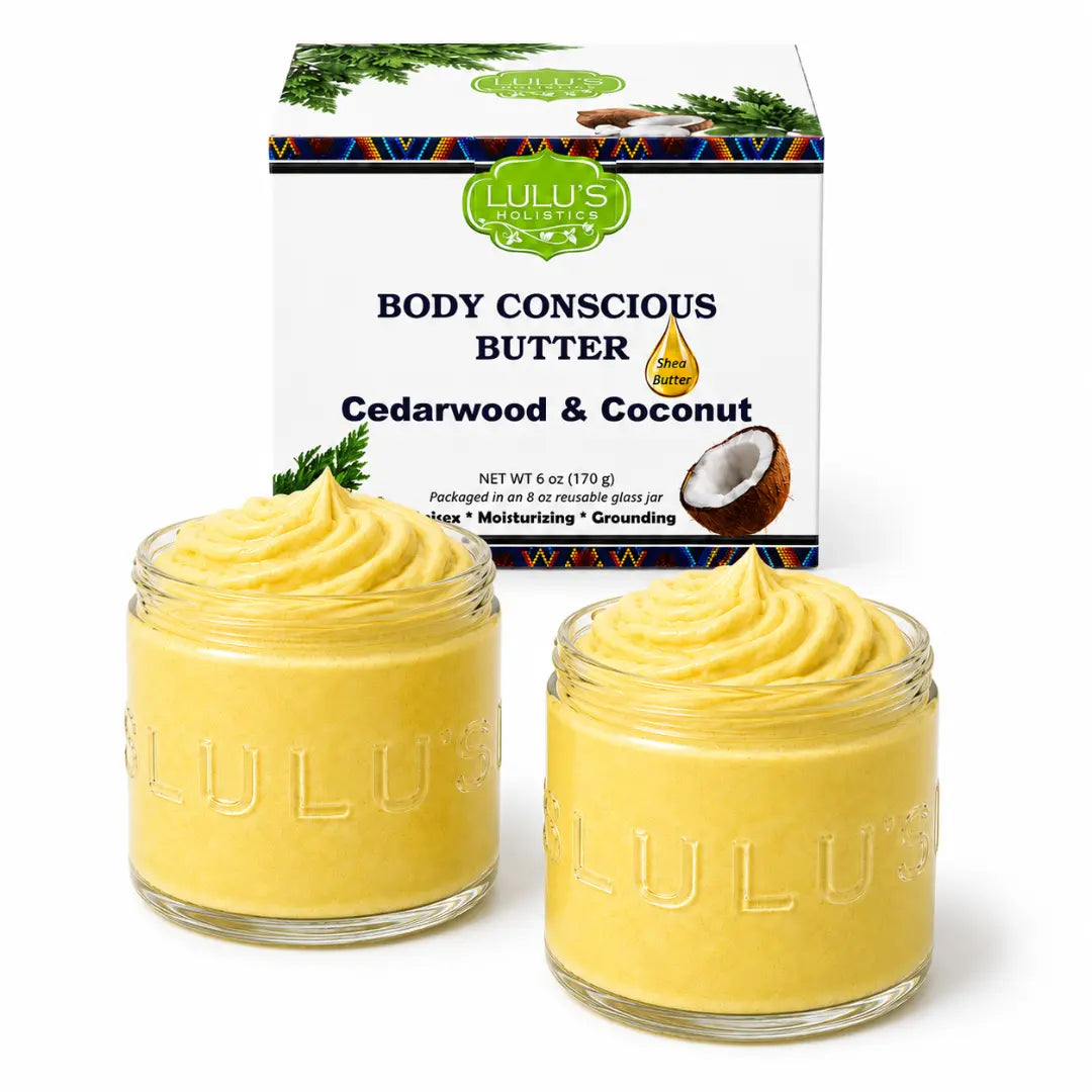 Lulu's Holistics Lavender Glowing Whipped Body Butter with Raw African Yellow Shea Base