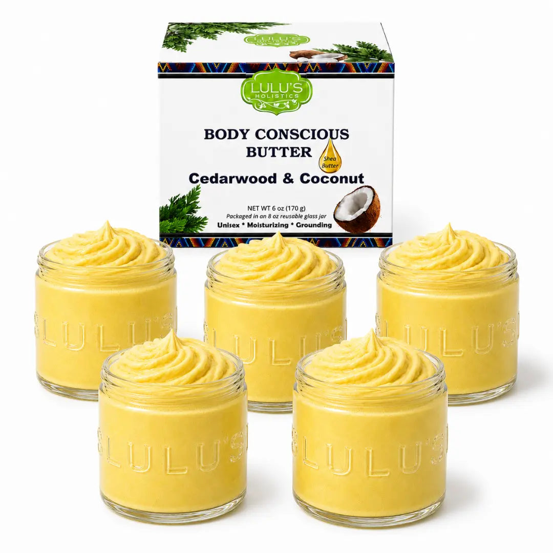 Lulu's Holistics Lavender Glowing Whipped Body Butter with Raw African Yellow Shea Base