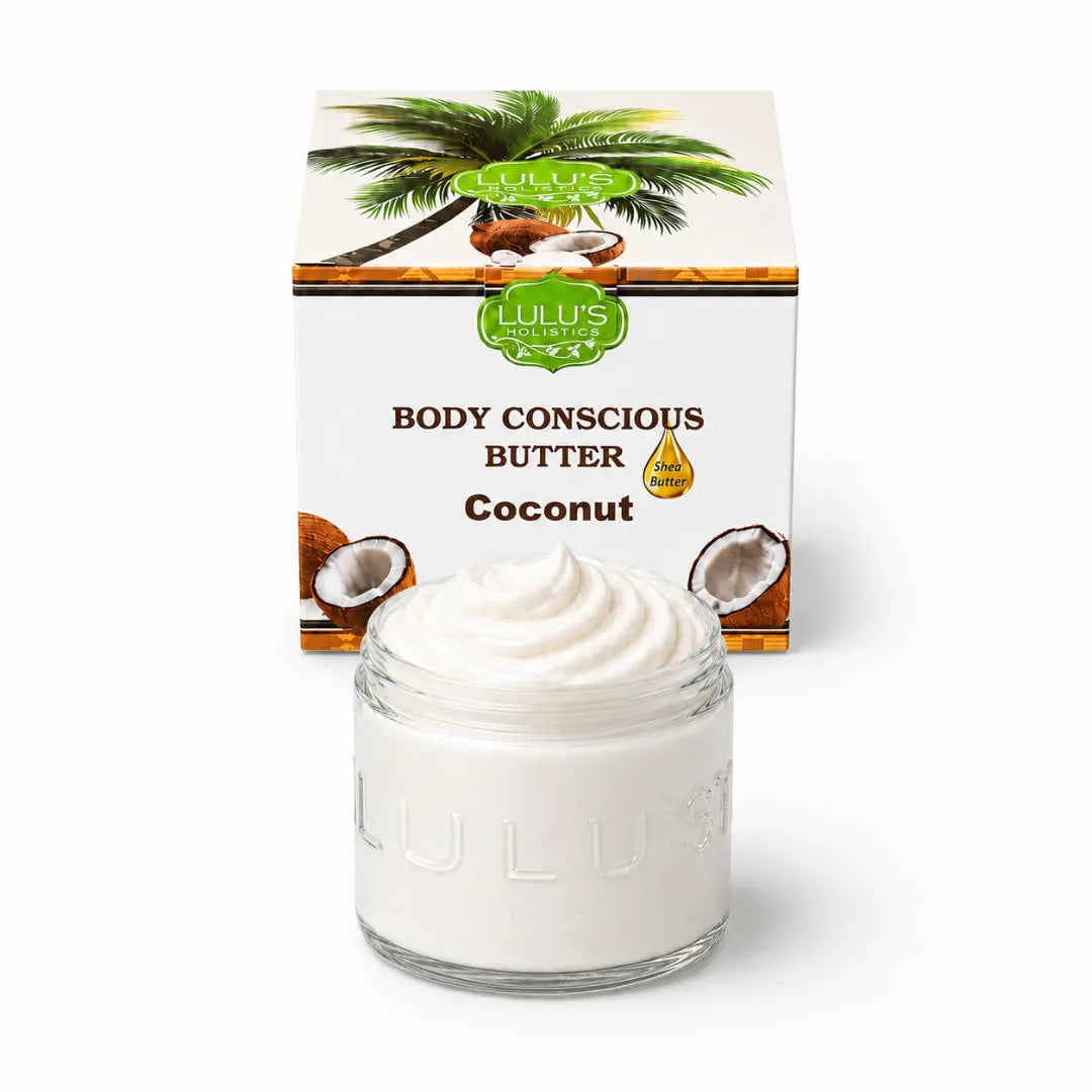 Lulu's Holistics Lavender Glowing Whipped Body Butter with Raw African Yellow Shea Base