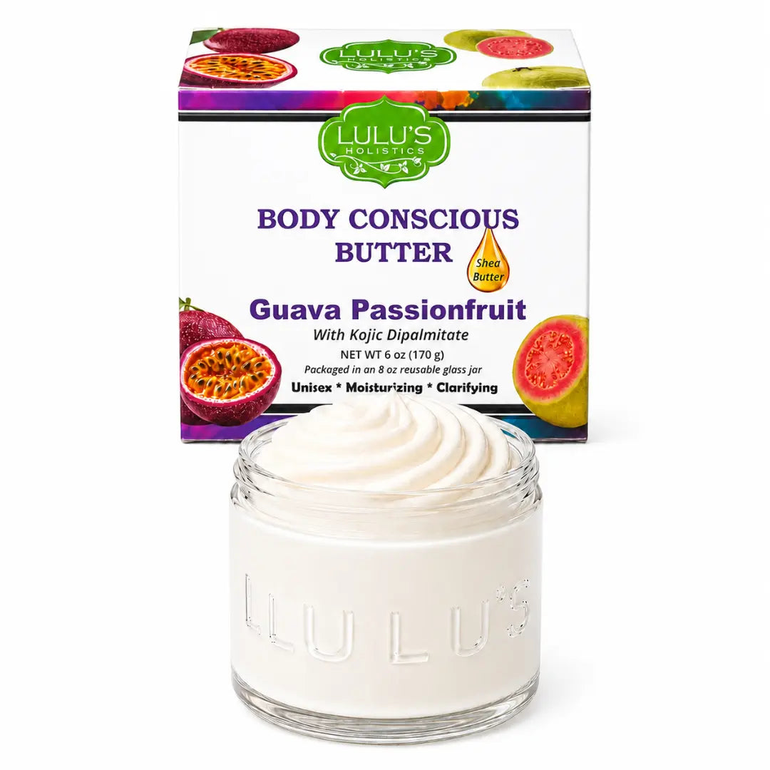 Lulu's Holistics Lavender Glowing Whipped Body Butter with Raw African Yellow Shea Base