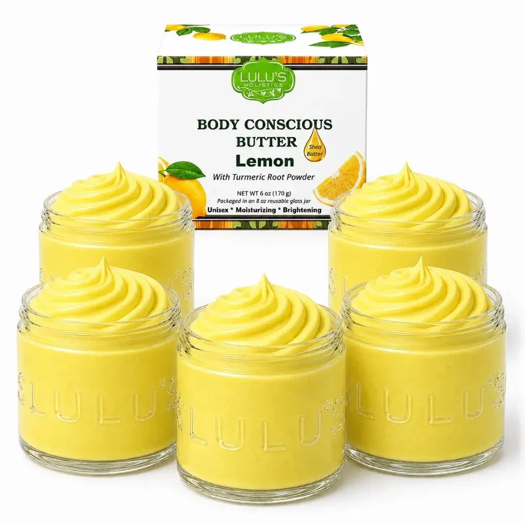 Lulu's Holistics Lavender Glowing Whipped Body Butter with Raw African Yellow Shea Base