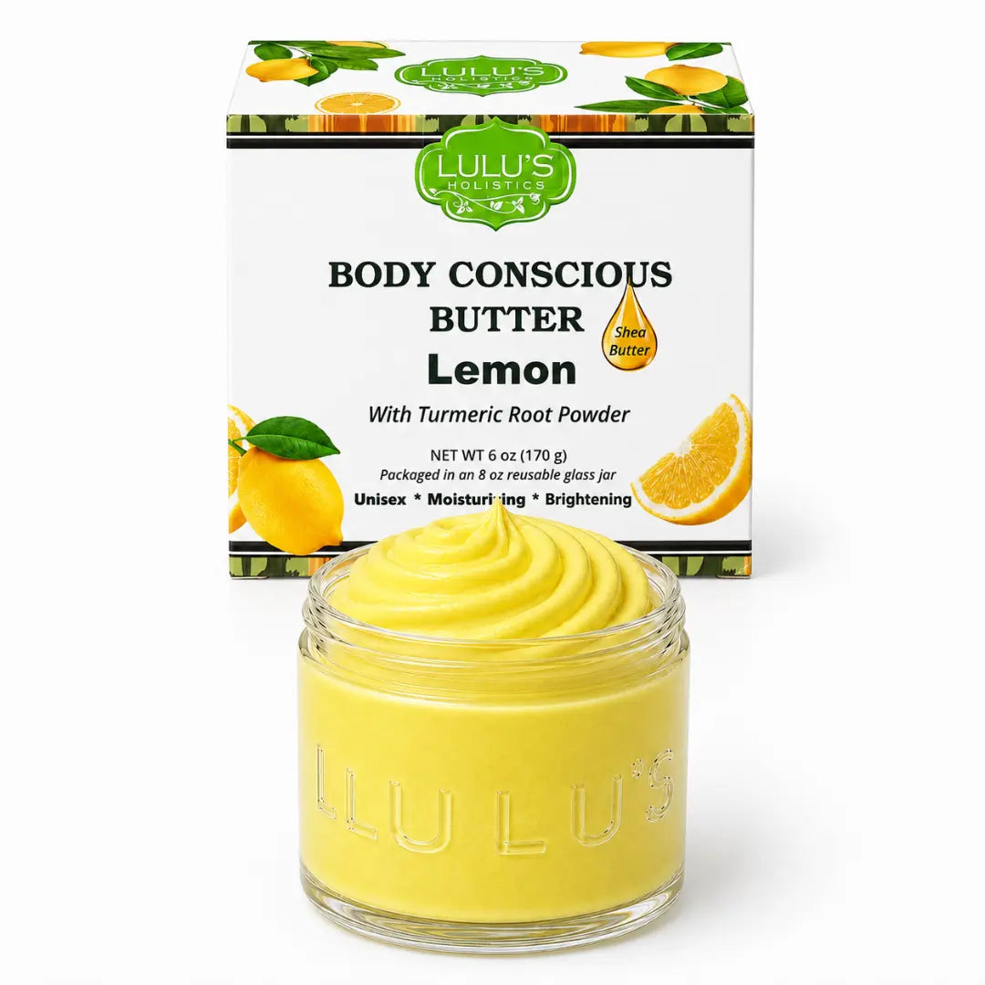 Lulu's Holistics Lavender Glowing Whipped Body Butter with Raw African Yellow Shea Base