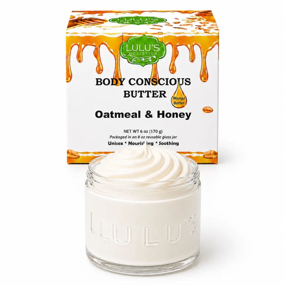 Lulu's Holistics Lavender Glowing Whipped Body Butter with Raw African Yellow Shea Base