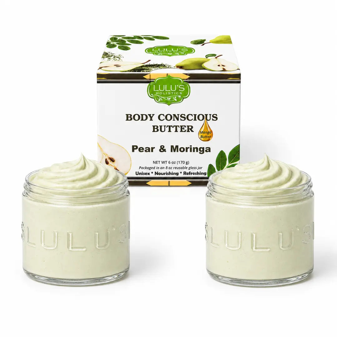 Lulu's Holistics Lavender Glowing Whipped Body Butter with Raw African Yellow Shea Base