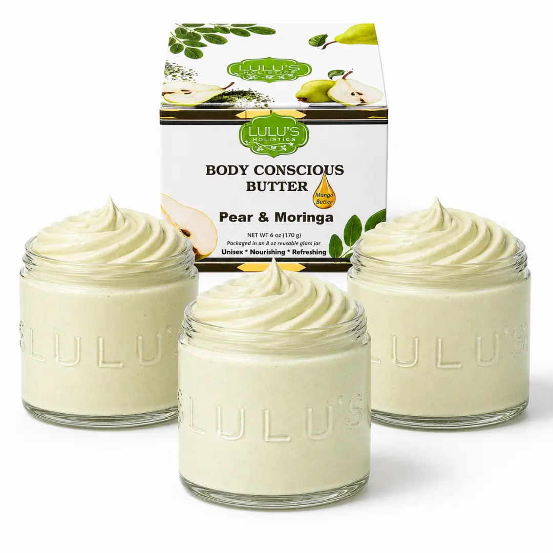 Lulu's Holistics Lavender Glowing Whipped Body Butter with Raw African Yellow Shea Base