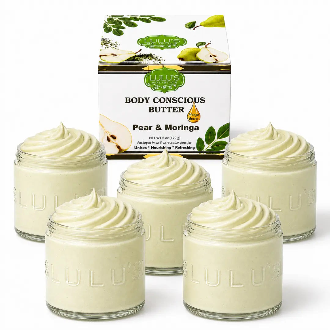 Lulu's Holistics Lavender Glowing Whipped Body Butter with Raw African Yellow Shea Base