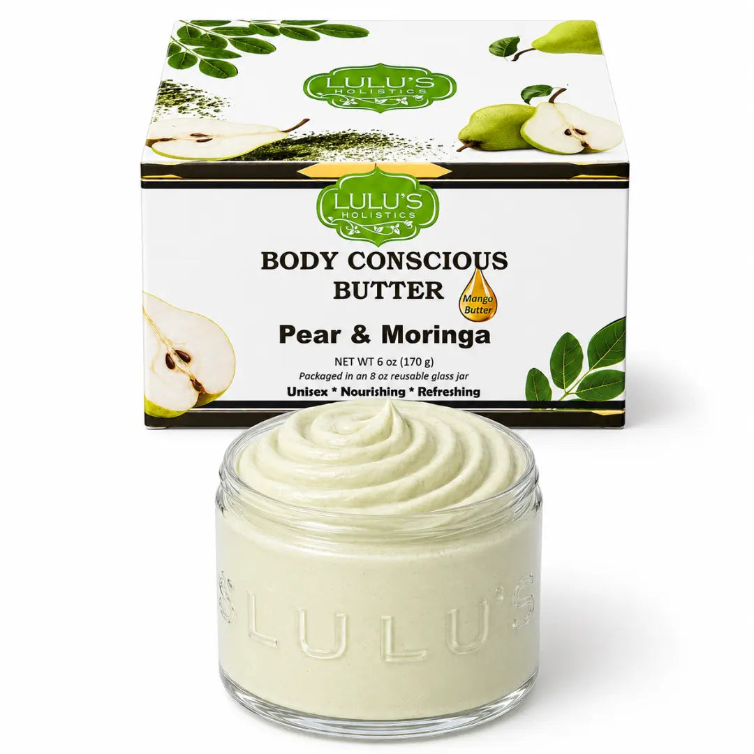 Lulu's Holistics Lavender Glowing Whipped Body Butter with Raw African Yellow Shea Base
