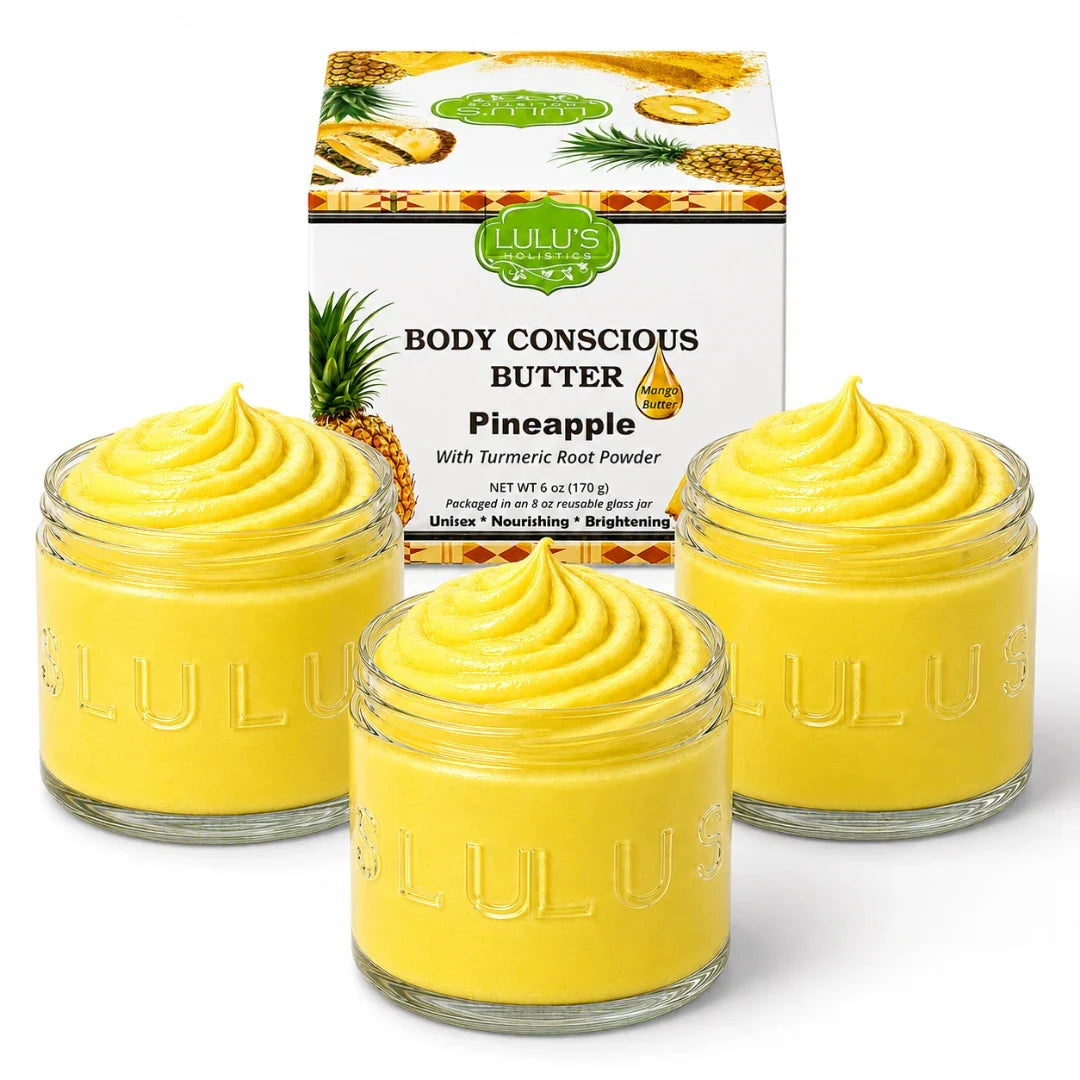 Lulu's Holistics Lavender Glowing Whipped Body Butter with Raw African Yellow Shea Base