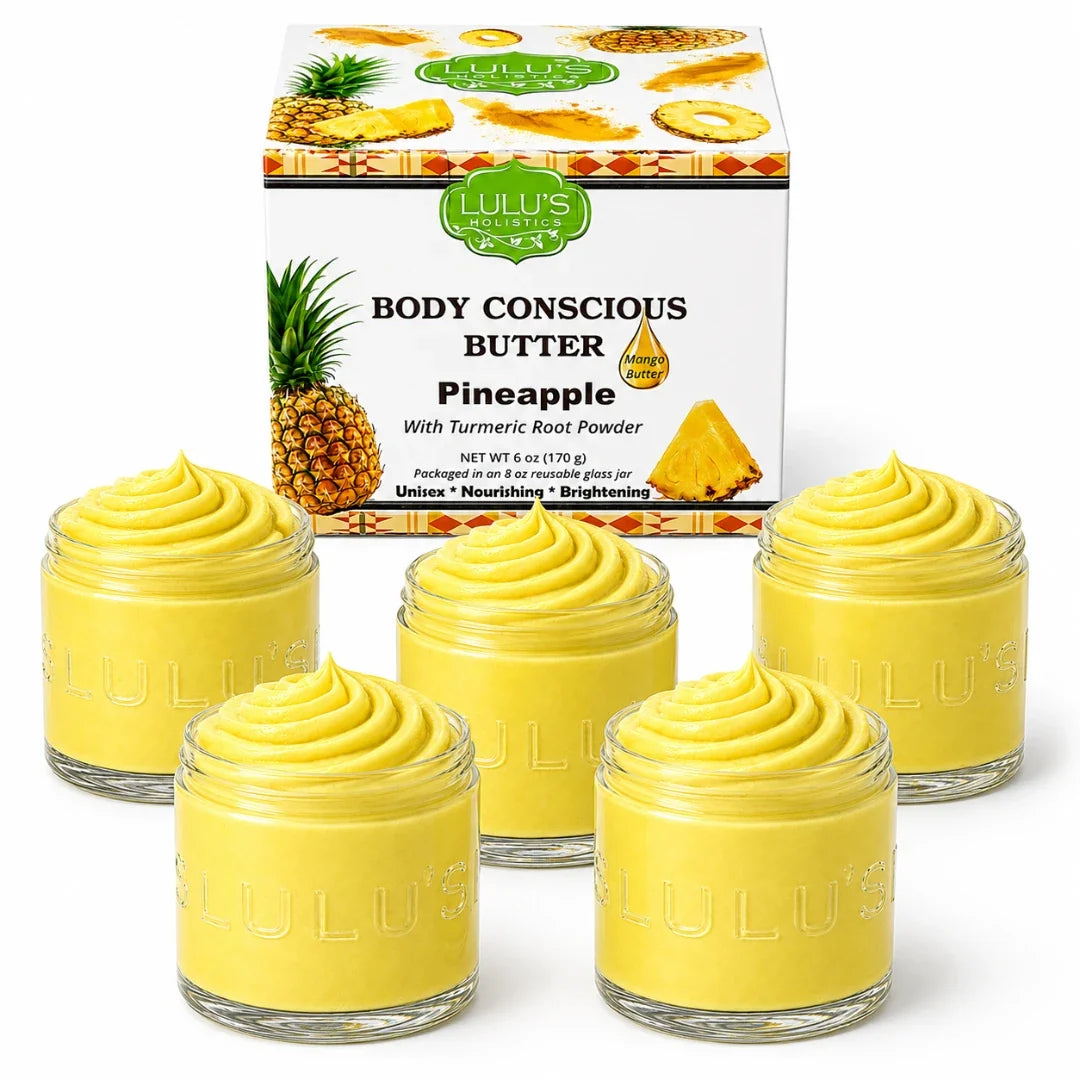 Lulu's Holistics Lavender Glowing Whipped Body Butter with Raw African Yellow Shea Base