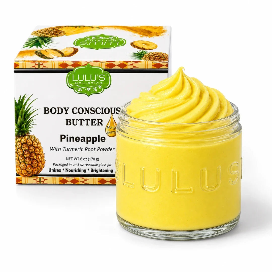 Lulu's Holistics Lavender Glowing Whipped Body Butter with Raw African Yellow Shea Base