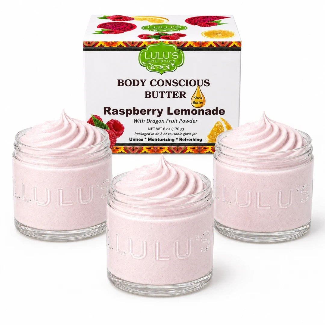 Lulu's Holistics Lavender Glowing Whipped Body Butter with Raw African Yellow Shea Base