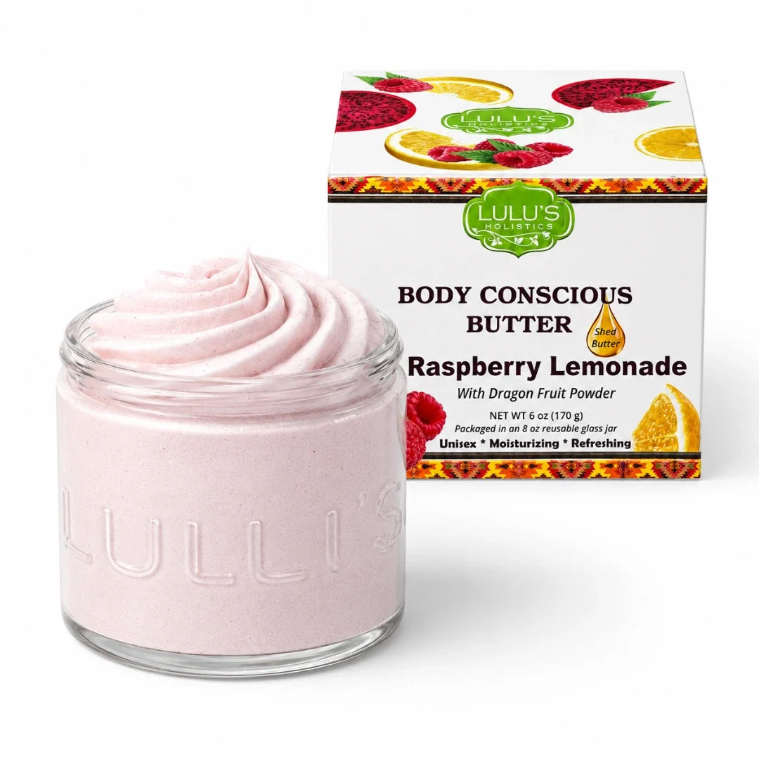 Lulu's Holistics Lavender Glowing Whipped Body Butter with Raw African Yellow Shea Base