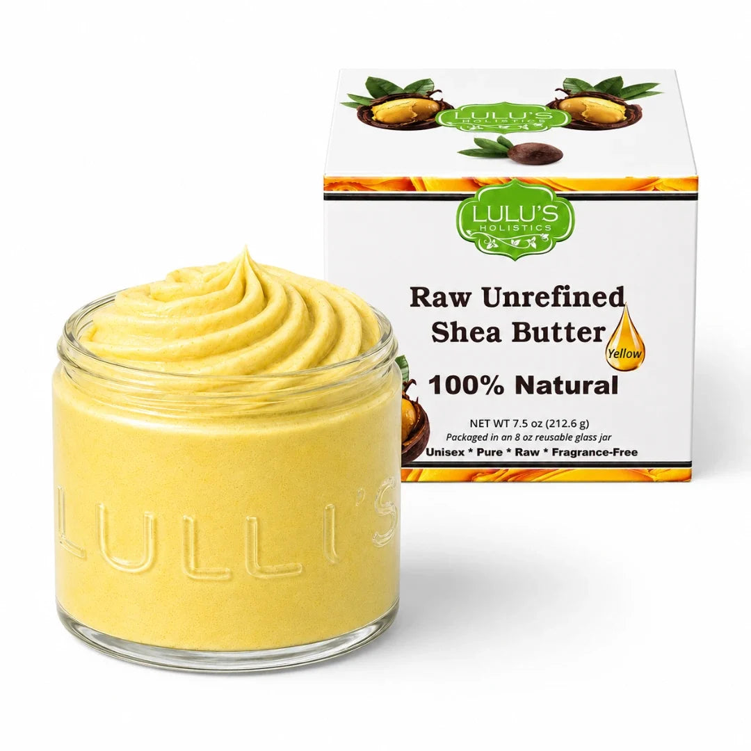 Lulu's Holistics Lavender Glowing Whipped Body Butter with Raw African Yellow Shea Base
