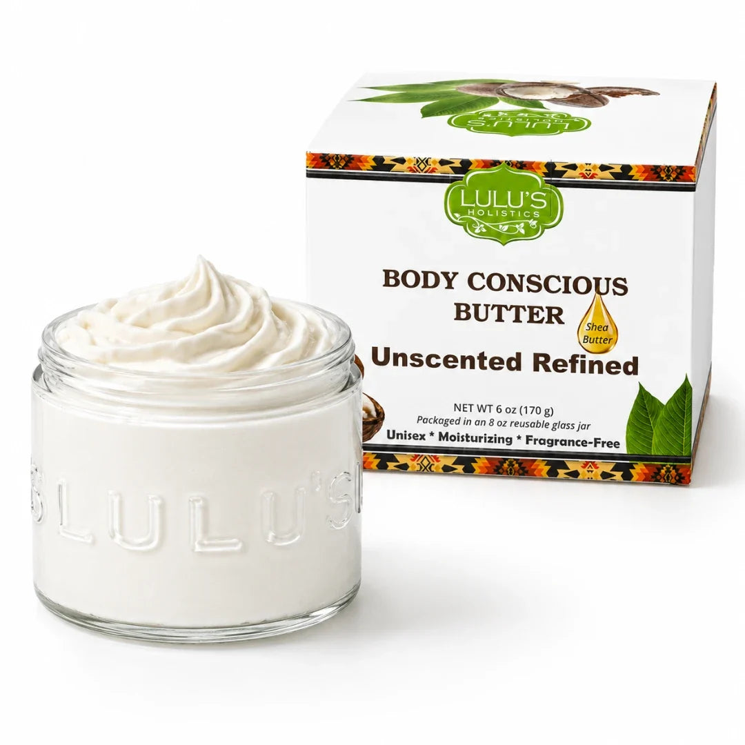 Lulu's Holistics Lavender Glowing Whipped Body Butter with Raw African Yellow Shea Base