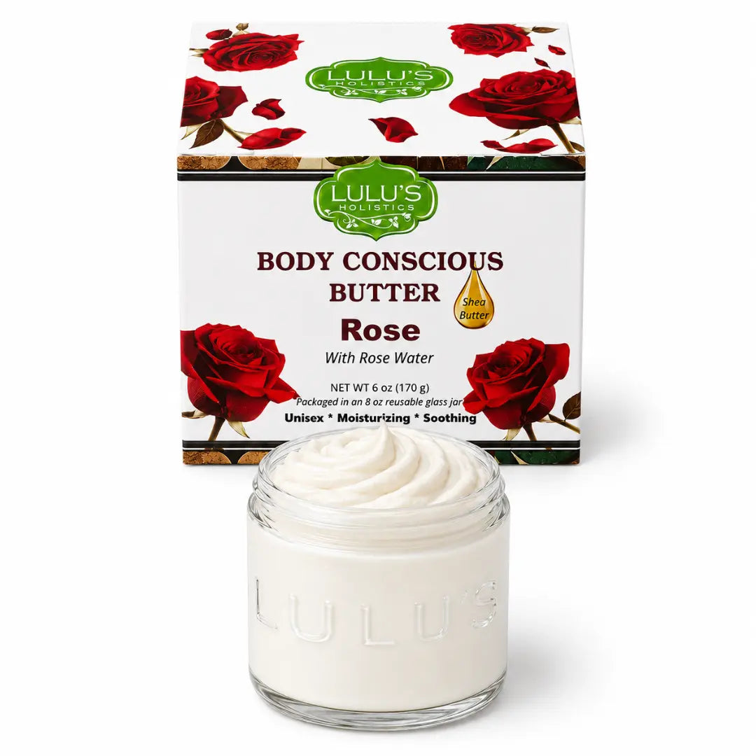 Lulu's Holistics Lavender Glowing Whipped Body Butter with Raw African Yellow Shea Base