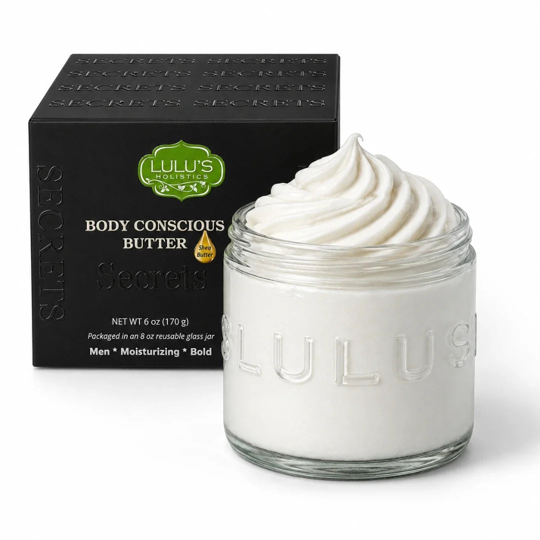 Lulu's Holistics Lavender Glowing Whipped Body Butter with Raw African Yellow Shea Base
