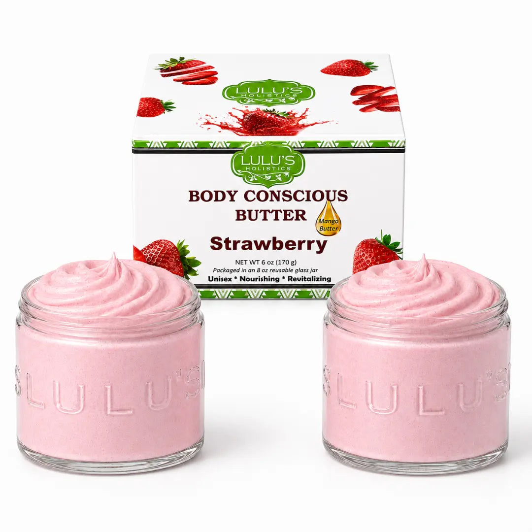 Lulu's Holistics Lavender Glowing Whipped Body Butter with Raw African Yellow Shea Base