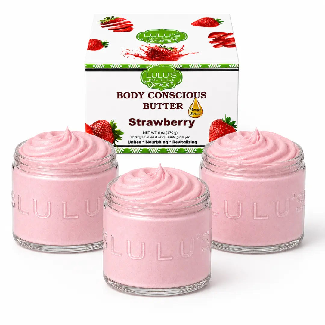 Lulu's Holistics Lavender Glowing Whipped Body Butter with Raw African Yellow Shea Base