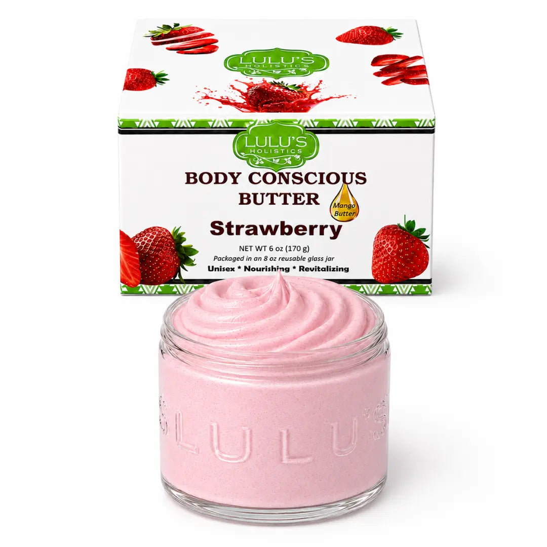 Lulu's Holistics Lavender Glowing Whipped Body Butter with Raw African Yellow Shea Base