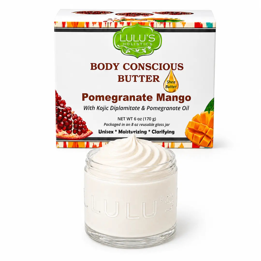 Lulu's Holistics Lavender Glowing Whipped Body Butter with Raw African Yellow Shea Base