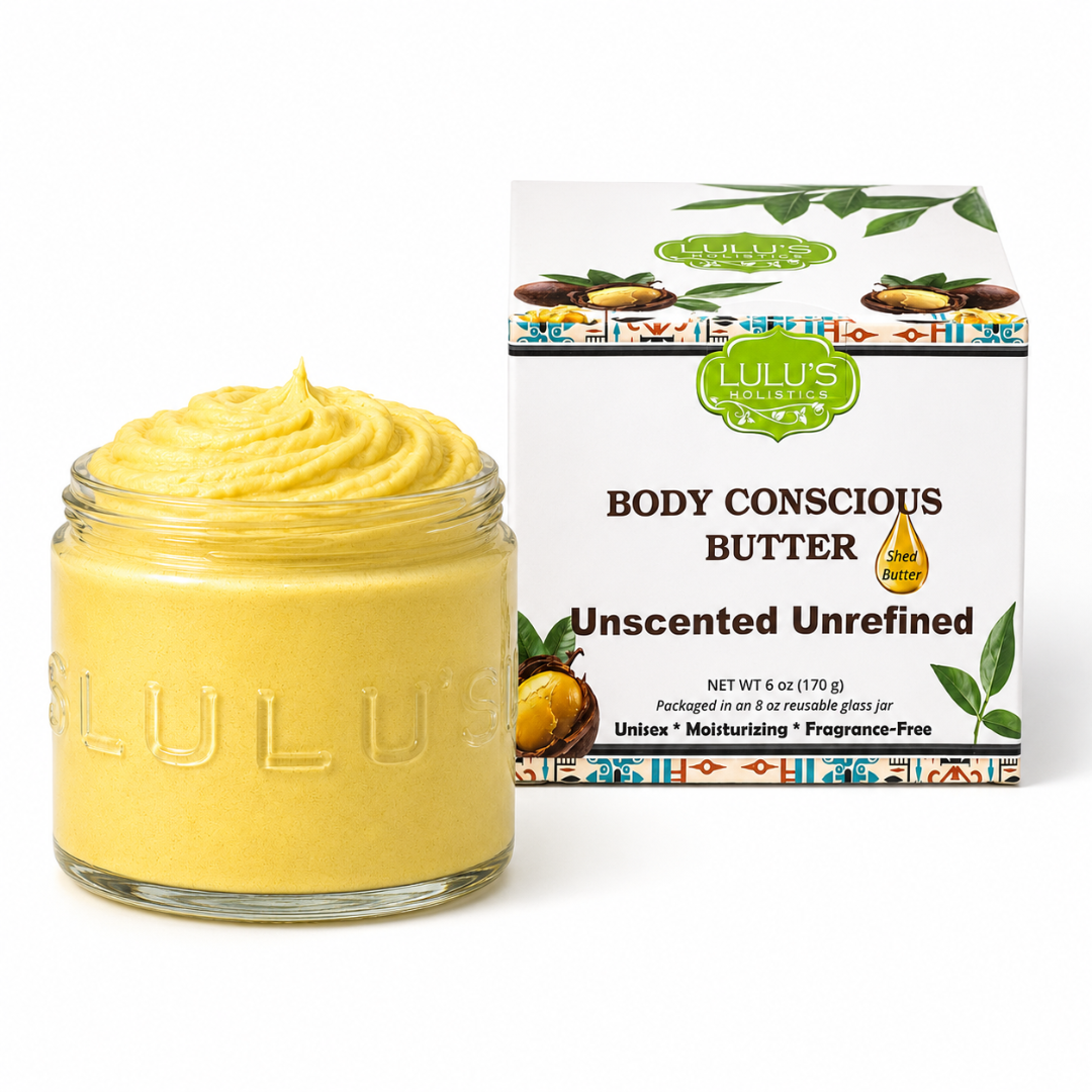 Lulu's Holistics Lavender Glowing Whipped Body Butter with Raw African Yellow Shea Base